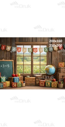 Tło fotograficzne „Rustykalna klasa – szkolna przygoda” | 4129